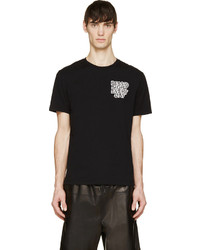 schwarzes und weißes bedrucktes T-Shirt mit einem Rundhalsausschnitt von Surface to Air