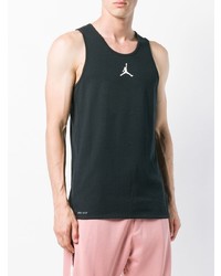 schwarzes und weißes bedrucktes Trägershirt von Nike