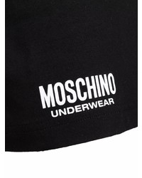 schwarzes und weißes bedrucktes Trägershirt von Moschino