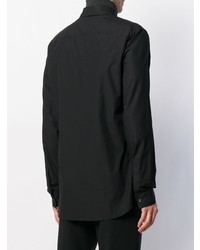 schwarzes und weißes besticktes Langarmhemd von Givenchy