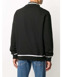 schwarzes und weißes besticktes Sweatshirt von Calvin Klein Jeans