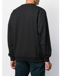 schwarzes und weißes besticktes Sweatshirt von Love Moschino
