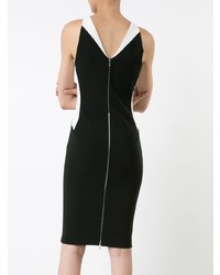 schwarzes und weißes figurbetontes Kleid von Mugler