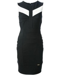 schwarzes und weißes figurbetontes Kleid von Just Cavalli