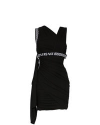 schwarzes und weißes figurbetontes Kleid von Versace