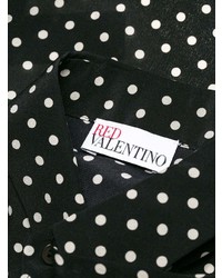 schwarzes und weißes gepunktetes Businesshemd von RED Valentino