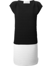 schwarzes und weißes gerade geschnittenes Kleid von Gianluca Capannolo