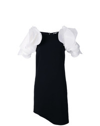 schwarzes und weißes gerade geschnittenes Kleid von Lanvin