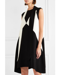 schwarzes und weißes gerade geschnittenes Kleid von Givenchy