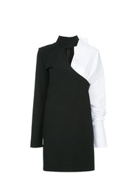 schwarzes und weißes gerade geschnittenes Kleid von Strateas Carlucci