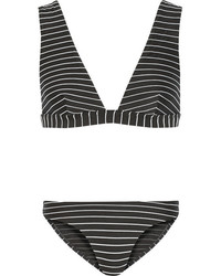 schwarzes und weißes horizontal gestreiftes Bikinioberteil von Zimmermann