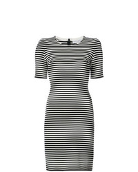 schwarzes und weißes horizontal gestreiftes figurbetontes Kleid von Sonia Rykiel