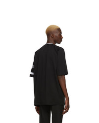 schwarzes und weißes horizontal gestreiftes T-Shirt mit einem Rundhalsausschnitt von Givenchy