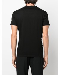 schwarzes und weißes horizontal gestreiftes T-Shirt mit einem Rundhalsausschnitt von PMD