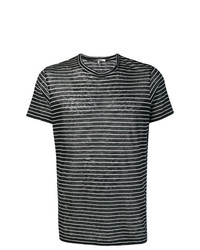 schwarzes und weißes horizontal gestreiftes T-Shirt mit einem Rundhalsausschnitt von Isabel Marant