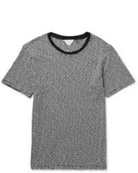 schwarzes und weißes horizontal gestreiftes T-Shirt mit einem Rundhalsausschnitt von Rag and Bone