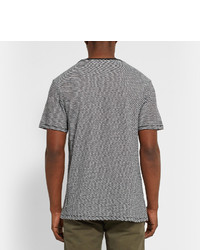 schwarzes und weißes horizontal gestreiftes T-Shirt mit einem Rundhalsausschnitt von Rag and Bone