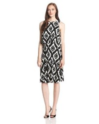 schwarzes und weißes Kleid mit Argyle-Muster