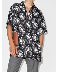 schwarzes und weißes Kurzarmhemd mit Sternenmuster von Gucci