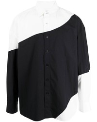 schwarzes und weißes Langarmhemd von Yoshiokubo