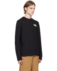 schwarzes und weißes Langarmshirt von The North Face