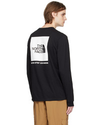 schwarzes und weißes Langarmshirt von The North Face