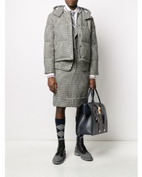 schwarzes und weißes Sakko mit Vichy-Muster von Thom Browne