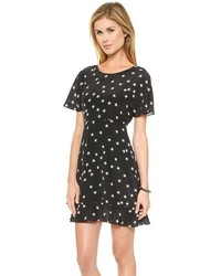 schwarzes und weißes Skaterkleid mit Sternenmuster von Pam & Gela
