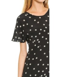 schwarzes und weißes Skaterkleid mit Sternenmuster von Pam & Gela