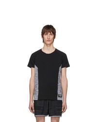 schwarzes und weißes Strick T-Shirt mit einem Rundhalsausschnitt von ADIDAS X MISSONI