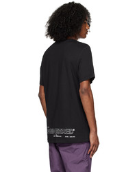 schwarzes und weißes Strick T-Shirt mit einem Rundhalsausschnitt von NIKE JORDAN