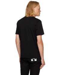 schwarzes und weißes Strick T-Shirt mit einem Rundhalsausschnitt von Off-White