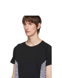 schwarzes und weißes Strick T-Shirt mit einem Rundhalsausschnitt von ADIDAS X MISSONI