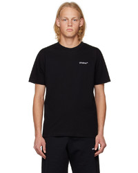 schwarzes und weißes Strick T-Shirt mit einem Rundhalsausschnitt von Off-White