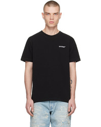 schwarzes und weißes Strick T-Shirt mit einem Rundhalsausschnitt von Off-White