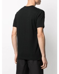 schwarzes und weißes T-Shirt mit einem Rundhalsausschnitt mit geometrischem Muster von Comme Des Garcons SHIRT