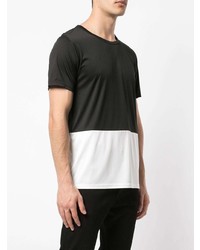 schwarzes und weißes T-Shirt mit einem Rundhalsausschnitt von Onia