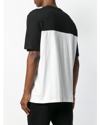 schwarzes und weißes T-Shirt mit einem Rundhalsausschnitt von Puma