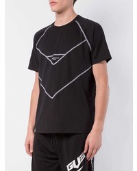 schwarzes und weißes T-Shirt mit einem Rundhalsausschnitt von Givenchy