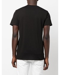 schwarzes und weißes T-Shirt mit einem Rundhalsausschnitt von Calvin Klein Jeans