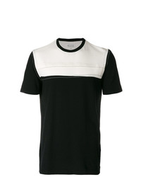 schwarzes und weißes T-Shirt mit einem Rundhalsausschnitt von Maison Margiela