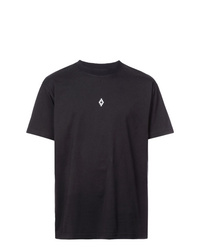 schwarzes und weißes T-Shirt mit einem Rundhalsausschnitt von Marcelo Burlon County of Milan