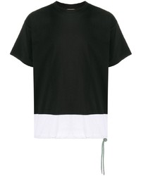 schwarzes und weißes T-Shirt mit einem Rundhalsausschnitt von Marni