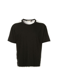 schwarzes und weißes T-Shirt mit einem Rundhalsausschnitt von Marni