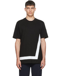 schwarzes und weißes T-Shirt mit einem Rundhalsausschnitt von Moncler