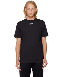 schwarzes und weißes T-Shirt mit einem Rundhalsausschnitt von Off-White