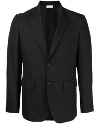 schwarzes vertikal gestreiftes Sakko von Comme des Garcons Homme Deux