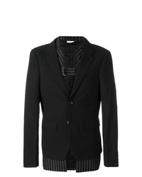 schwarzes vertikal gestreiftes Sakko von Comme Des Garcons Homme Plus