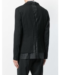 schwarzes vertikal gestreiftes Sakko von Comme Des Garcons Homme Plus