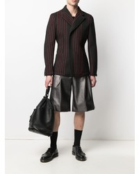 schwarzes vertikal gestreiftes Sakko von Comme Des Garcons Homme Plus